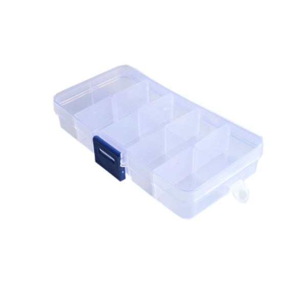 10 15 Grid can be remov transparent plastic small box kit storage box jewelry jewelry box electronic components parts finishing