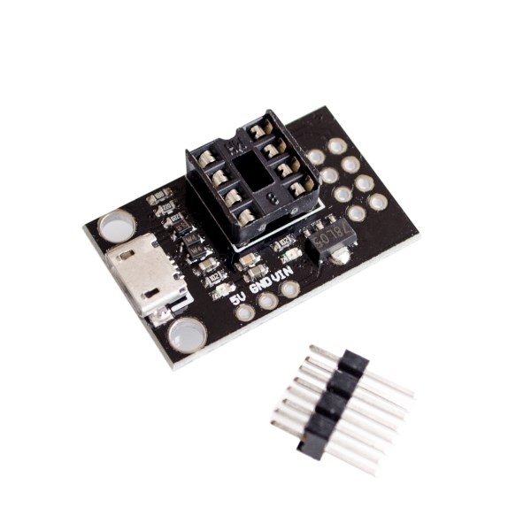 Pluggable Development Board For ATtiny13AATtiny25ATtiny45ATtiny85 Programming Editor Micro Usb Power Connector