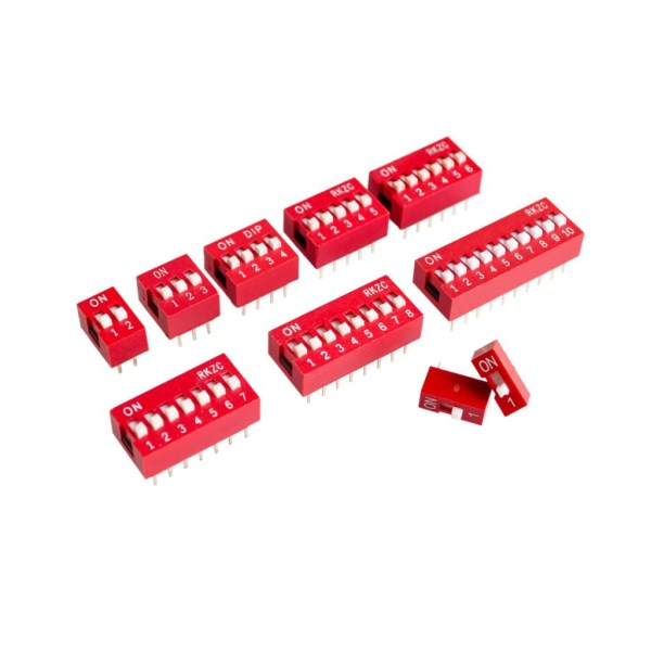 10pcs Slide Type Switch Module 1 2 3 4 5 6 8 10 PIN 2.54mm Position Way DIP Pitch Toggle Switch Blue Snap Switch Dial Switch