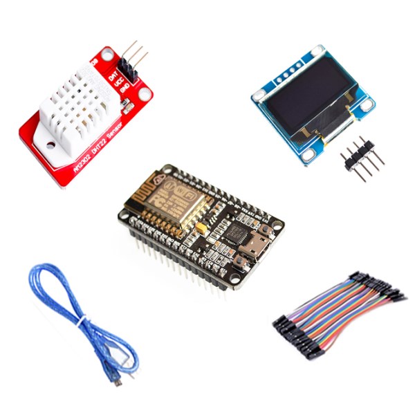 ESP8266 WIFI Starter DIY Kit for arduino NodeMCU Wireless 0.96 OLED Display module DHT22 AM2302 Temperature Humidity Sensor