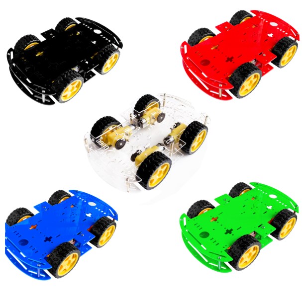 5 colors(choose one color )4WD Smart Robot Car Chassis Kits with Speed Encoder New