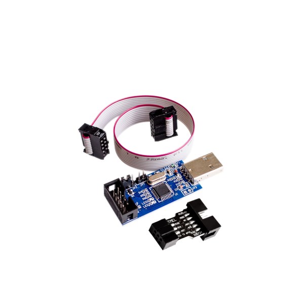 2PCS=USBASP+10PIN TO 6PIN ADAPTER New USBASP USBISP AVR Programmer USB ATMEGA8 ATMEGA128