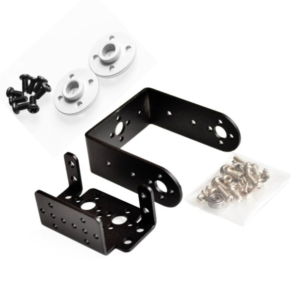 1set 2 DOF Short Pan And Tilt Servos Bracket Sensor Mount Kit For Compatible MG995 Wholesale Retail