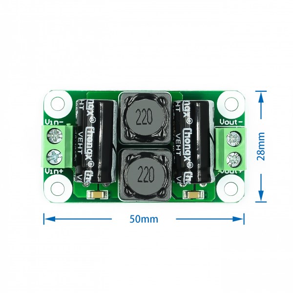 0-50V 4A DC power supply filter board Class D power amplifier Interference suppression board car EMI Industrial control panel a