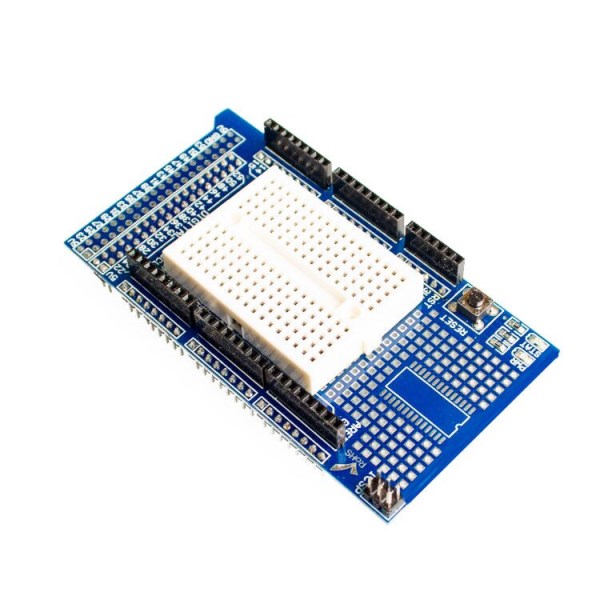 Brand New Prototype Shield Protoshield V3 Expansion Board with Mini Bread Board for MEGA Blue + White