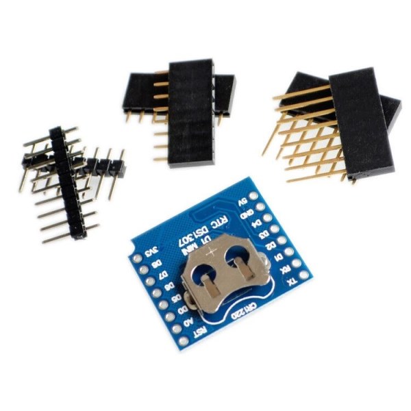 RTC DS1307 Real Time Clock DataLog Shield for Micro SD D1 Mini+RTC DS1307 Clock With Pin-headers Set For Raspberry