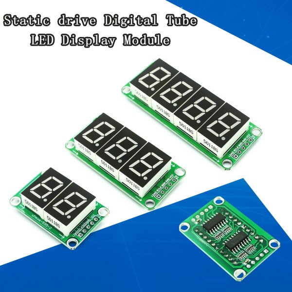 74HC595 Static Driving 2 3 4 Segment Digital Display Module Seamless Can Series 0.5-inch Red