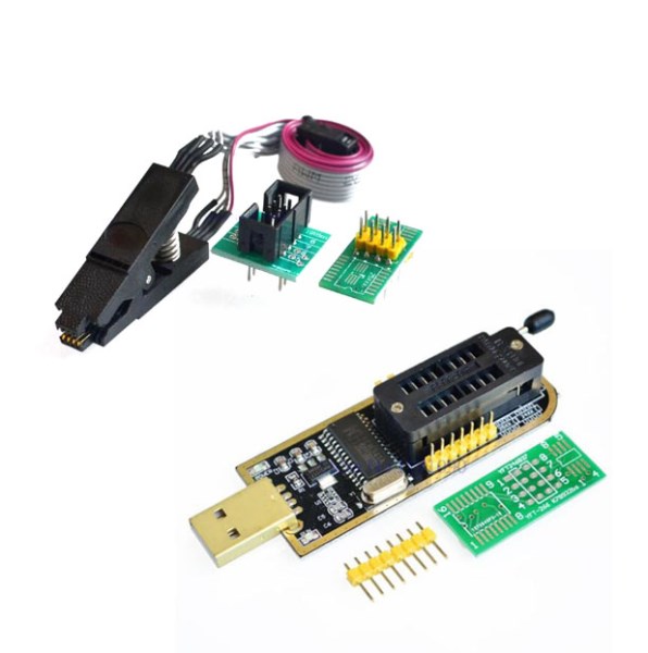 CH341A 24 25 Series EEPROM Flash BIOS USB Programmer Module + SOIC8 SOP8 Test Clip For EEPROM 93CXX 25CXX 24CXX DIY KIT