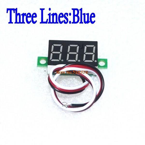 0.36" Digital Voltmeter DC 0V-30V Three Lines 3 digit Voltage Panel Meter Display led Color : Blue