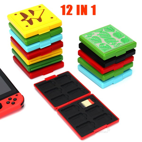 For Nintend Switch Accessories Portable Game Cards Case 12 in 1 Shockproof Hard Shell Cover Storage Box For Nintendo Switch NS