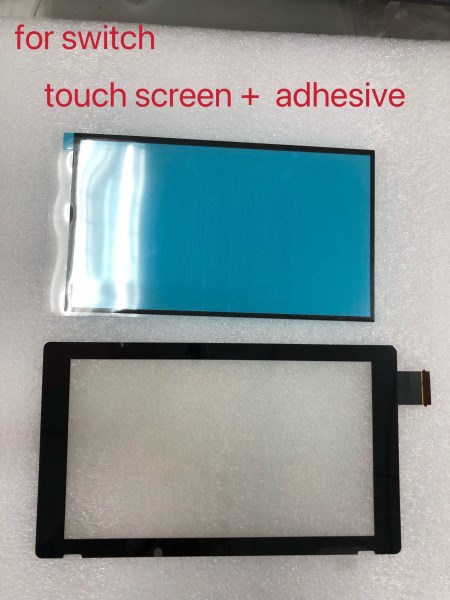 2PCS=1Set Replacement for Nintend Switch Touch Screen Digitizer +Dust-proof sponge Adhesive Strips Sticker for NS Switch