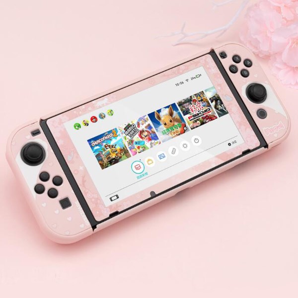 Cute Color Border Tempered Glass Screen Protector Cover Film For Nintendo Switch Full Touch Screen Protector Case Accessories