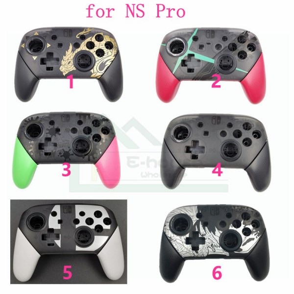 For Nintendo Switch Pro Controller Replacement Upper Bottom Housing Shell Cover Case with middle frame for NS Pro controller