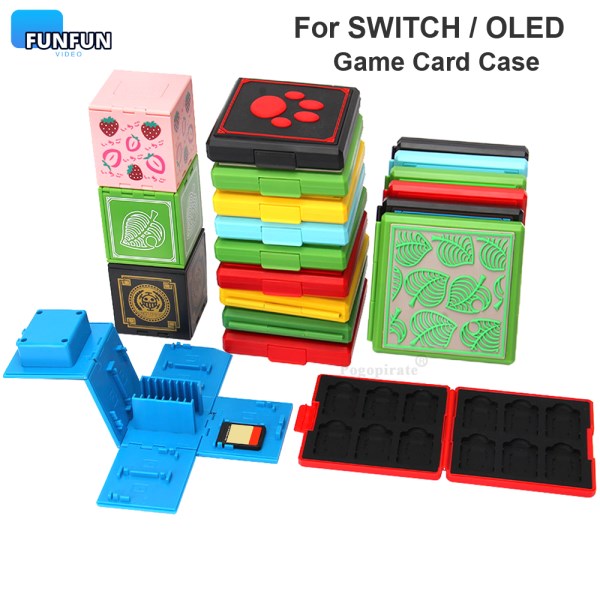 New Protect Cover NS Game Card Case Storage Box For Nintendo Switch OLED Game Memory Card Holder Carry Cartridge Box 12 In 1