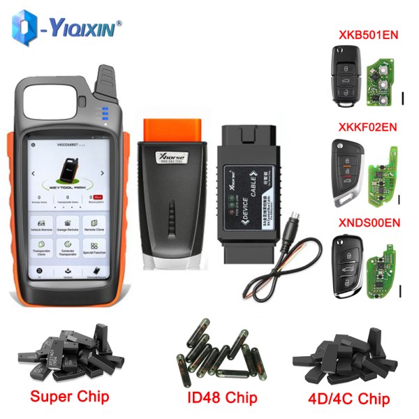 Xhorse VVDI Key Tool Max Remote Key Programmer With VVDI Mini OBD Tool Support Generate Transponder and Remote Adapter Car Chip