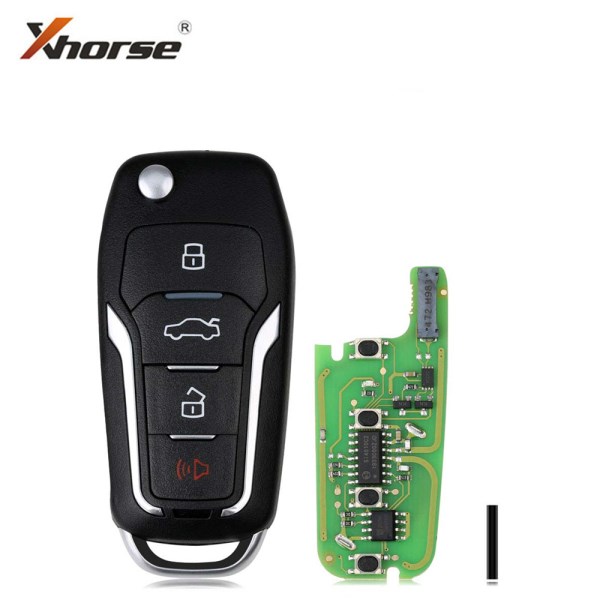 Xhorse XEFO01EN Super Remote Key For Ford Style Flip 4 Buttons Built-in XT27 Super Chip English Version 5pcslot