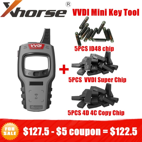 Xhorse VVDI Mini Key Tool Remote Key Programmer Global Version With Free 96bit 48-Clone Function Get 10pcs Free VVDI Super Chip
