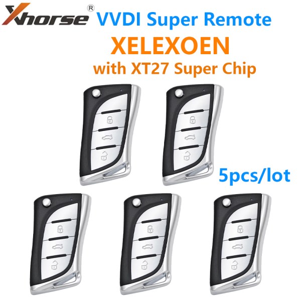 5pcslot Xhorse XELEXOEN VVDI Super Remote XE Series with XT27 XT27A66 Chip Work for VVDI2 VVDI MINI Key Tool