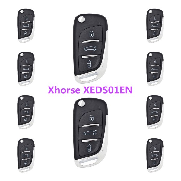10pcslot Xhorse XEDS01EN Universal VVDI Super Remote With XT27 Car Key For Mini VVDI Key Tool Max Pro Key Programmer VVDI Mini