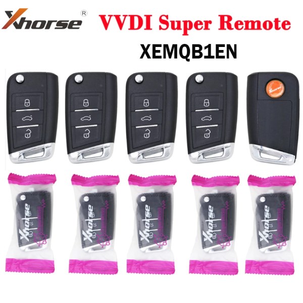 10pcslot Xhorse XEMQB1EN MQB Type VVDI Super Remote with XT27 XT27A66 Chip Work for VVDI2 VVDI MINI Key ToolVVDI Key Tool Max