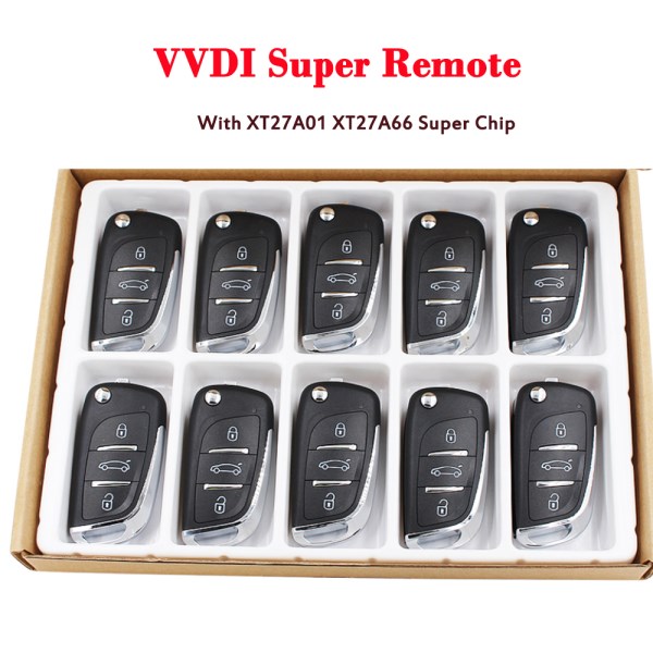 Xhorse XEDS01EN VVDI Super Remote with XT27 Super Chip Work for VVDI2 VVDI MINI Key ToolVVDI Key Tool Max 10PCSLot