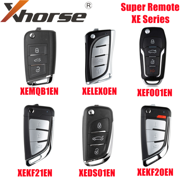 Xhorse VVDI XE Series Super Remote Key XEMQB1EN XEKF20EN XEFO01EN XEDS01EN XELEX0EN XEKF21EN English Version 5PCSLot