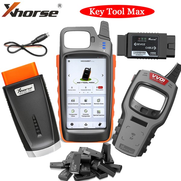 Xhorse VVDI Key Tool Max + MINI OBD Tool + Toyota 8A All Keys Lost Adapter + Renew Cable With Free Gifes VVDI Super Chip XT27