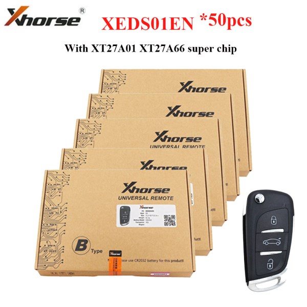 50pcs Xhorse XEDS01EN VVDI XE Series Super Remote XT27A01 XT27A66 Chip for VVDI2VVDI Key Tool Max VVDI MINI Key Tool