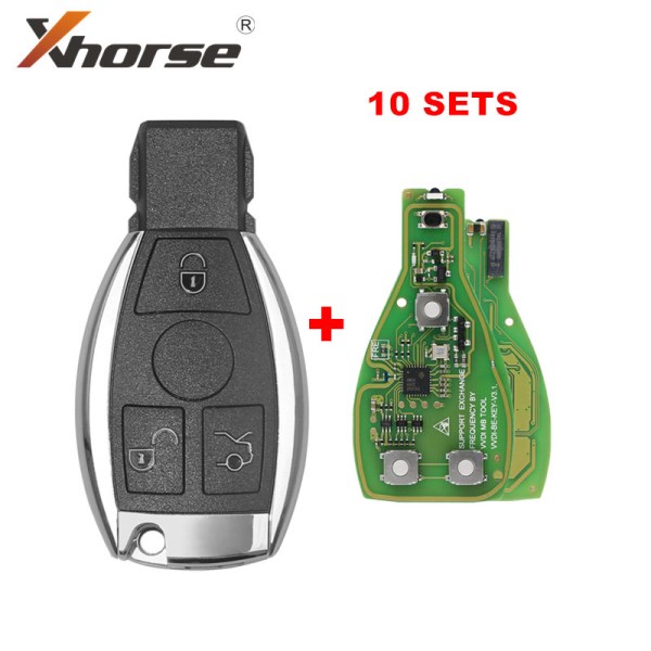 Xhorse VVDI BE Key Pro XNBZ01EN Remote Key Chip Improved Version V3.1 Can Choose Smart Key Shell 3 Button