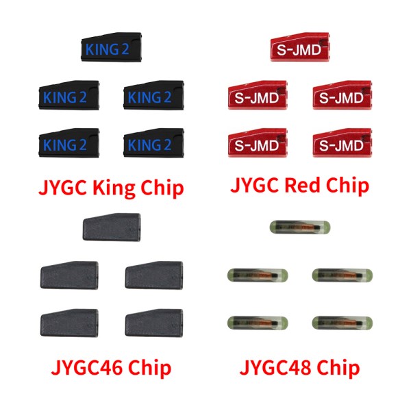 JYGC Super Red Chip King Blue Chip JYGC48 ID48 JYGC46 ID46 Transponder Car Key Chips for Handy Baby E-baby Key Programmer