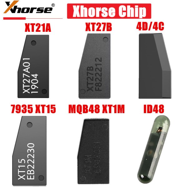 10PCS Xhorse VVDI Chip Super Chip XT27B XT27A 4D4C 7935 XT15 MQB48 XT1M ID48 Types Transponder for VVDI2VVDI Mini Key Tool Max