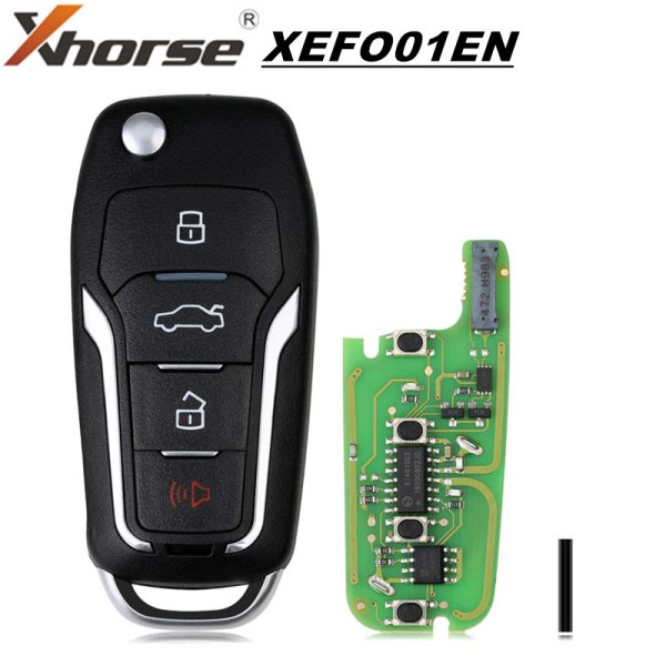 5PCSLOT XHORSE XEFO01EN Super Remote Key for Ford Style Flip 4 Buttons Built-in Super Chip English Version