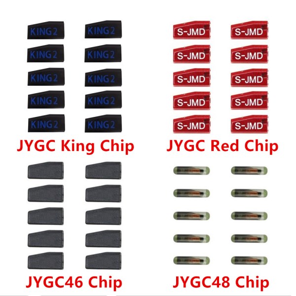 10pcslot JYGC Super Red Chip King Blue Chip JYGC48 ID48 JYGC46 ID46 JYGC47 ID47 Key Chips for Handy BabyE-baby Key Programmer