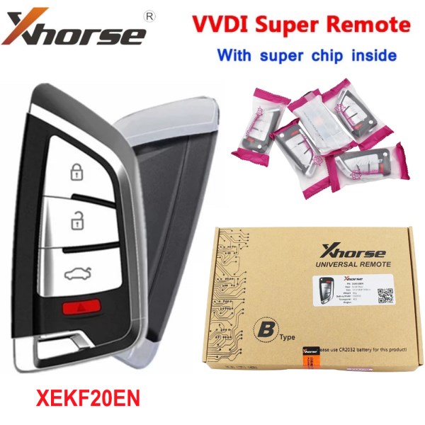 Xhorse XEKF20EN VVDI Super Remote with XT27A XT27A66 Chip Universal Key Work for VVDI2 VVDI MINI Key ToolMax