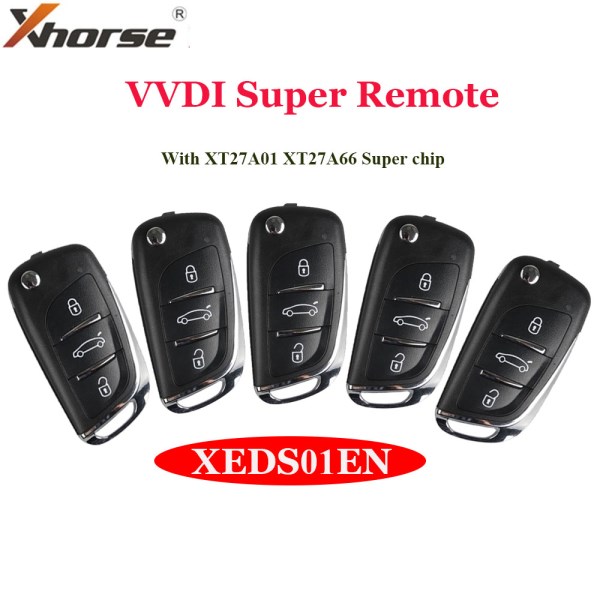 5 pcs Xhorse XEDS01EN VVDI XE Series Super Remote XT27A01 XT27A66 Chip for VVDI2VVDI Key Tool Max VVDI MINI Key Tool