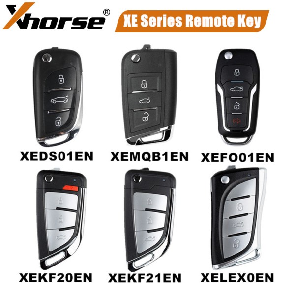 1 Piece XHORSE XEMQB1EN XEDS01EN XEFO01EN XEKF20EN XEKF21EN XELEX0EN English Version XE Series Remote Key with Super Chip