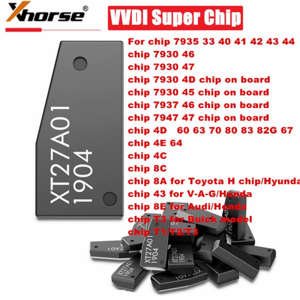 Xhorse VVDI Super Chip XT27A01 XT27A66 Transponder for ID4640434D8C8AT347 for VVDI2 VVDI Key ToolMini Key Tool