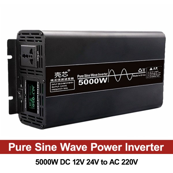 Solar power Inverter 4000W 5000W 6000W Pure Sine Wave 12v To 220v AC Voltage Converter Car Micro Inverter With Remote Control