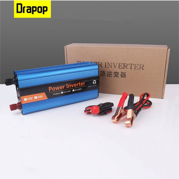 Drapop Car Power Inverter LCD Display 6000W DC 12V24V To AC 220V Sine Wave Voltage Converter Travel Car Solar Inverter Adapter