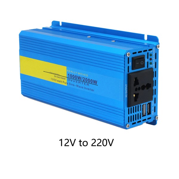 Universal Sine Waves Inverter Camping Hiking Portable 2000W Voltage Converter Outdoor Equipment Accessory 12V to 220V