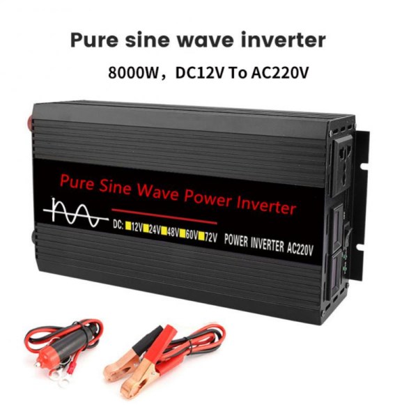 Pure Sine Wave Inverter 12V24V48V60V To AC 110V 220V 800050003000W Voltage Transformer Power Converter Solar Inverter