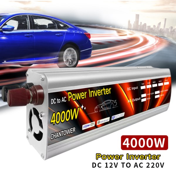 Inverter 12v to 220v Solar Inverter 500W 1000W 2000W 4000W Auto Power Portable Voltage Transformer 5060HZ Power Converter Panel