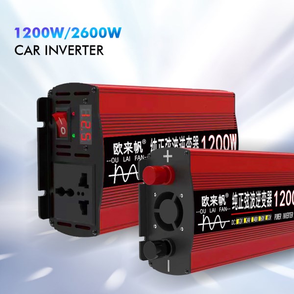 2600W Pure Sine Wave Inverter DC 12v To AC 220V Voltage Transformer Power Charger Converter Universal Inverters