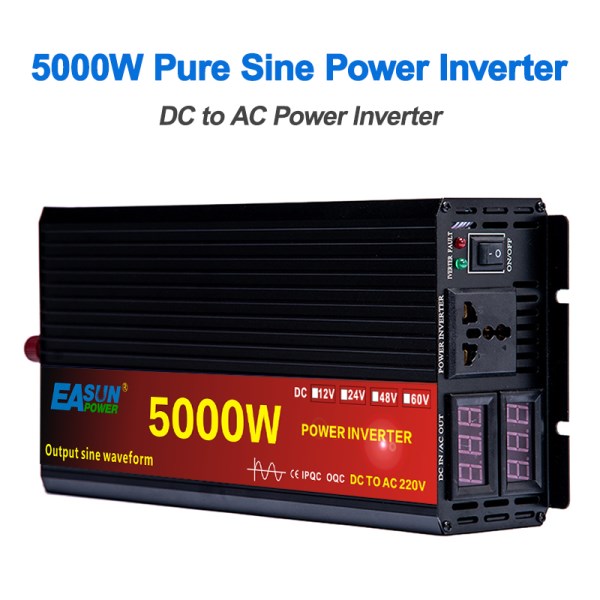 Pure Sine Wave Inverter DC 12v 24v AC 110v 220v Power 2000W 3000W 4000W 5000W Car Inverter Converte WITH LED Display