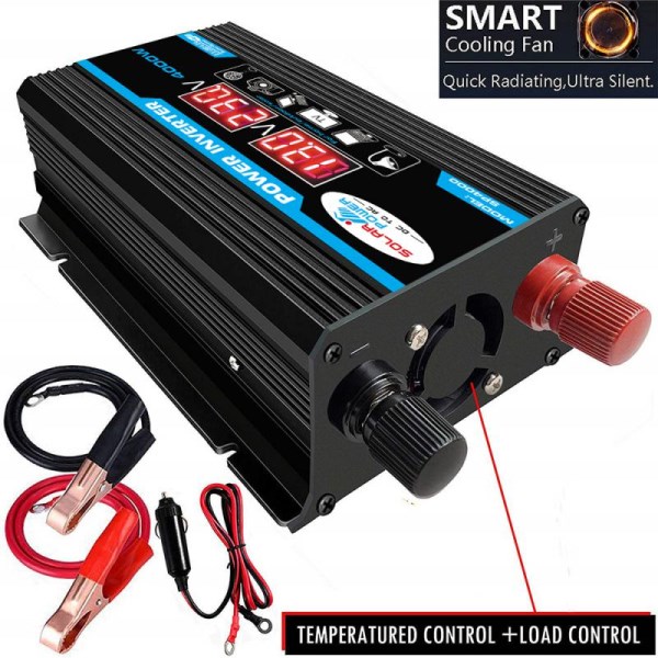 Car Inverter 12V 220V Power 300W Converter 2 USB EU Socket Webasto 12 Volts Auto Inversor 12v 220 V Transformer Solar Inverters