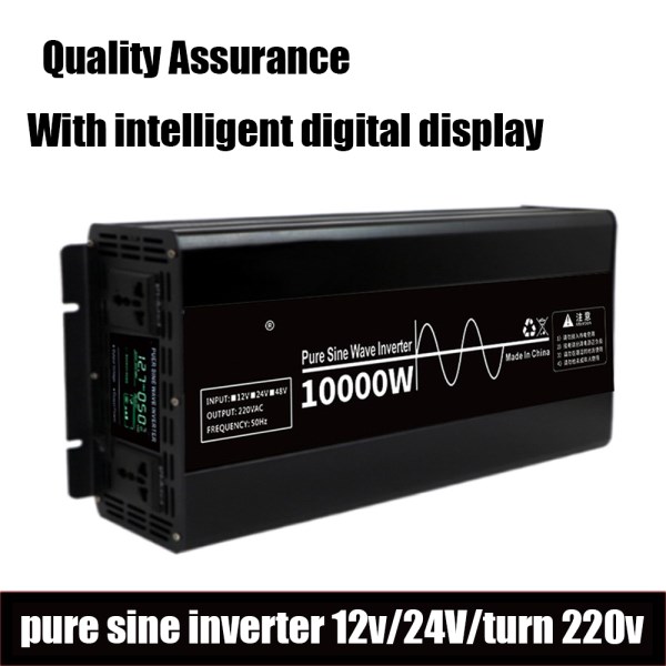 10000w1600w Inverter 12v 24v 48v 220v Amorphous Pure Sine High Power Invertercharging Adapter Led Display Support Customization