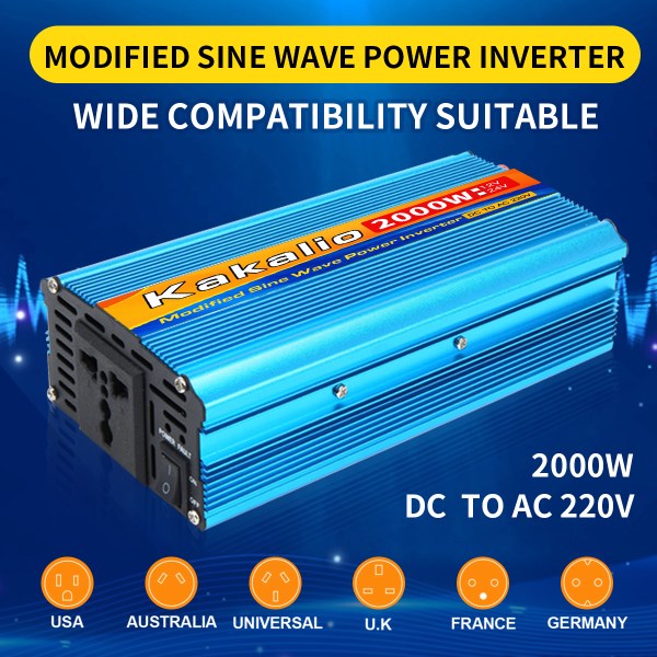 Modified Sine Wave Inverter 4000W DC 12V24V to AC 220V Portable Car Power Converter Adapter Universal Socket Auto accessories
