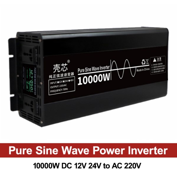 Solar power Inverter 12000W 10000W 9000W Pure Sine Wave 12v To 220v AC Voltage Converter Car Inverter With Remote Control