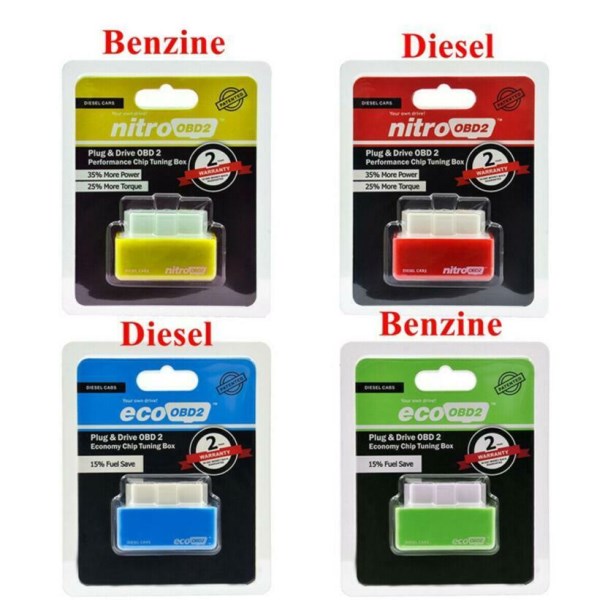 EcoNitro OBD2 Fuel Saver Chip Tuning Box Plug & Drive Pour BenzineDiesel Car