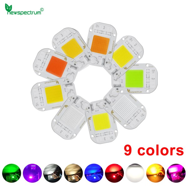 COB LED Chip 220V Led Module 50W 30W 20W Natura Cold Warm White UV Pink Green Gold Blue Red for Stage Landscape Flood Light Chip